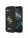 Guess Guess PU Fixed Glitter 4G Metal Logo Zadný Kryt pre iPhone 17 Black