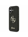 Guess Guess PU Fixed Glitter 4G Metal Logo Zadný Kryt pre iPhone 17 Black
