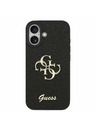 Guess Guess PU Fixed Glitter 4G Metal Logo Zadný Kryt pre iPhone 17 Black