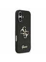 Guess Guess PU Fixed Glitter 4G Metal Logo Zadný Kryt pre iPhone 17 Black