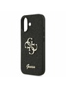 Guess Guess PU Fixed Glitter 4G Metal Logo Zadný Kryt pre iPhone 17 Black