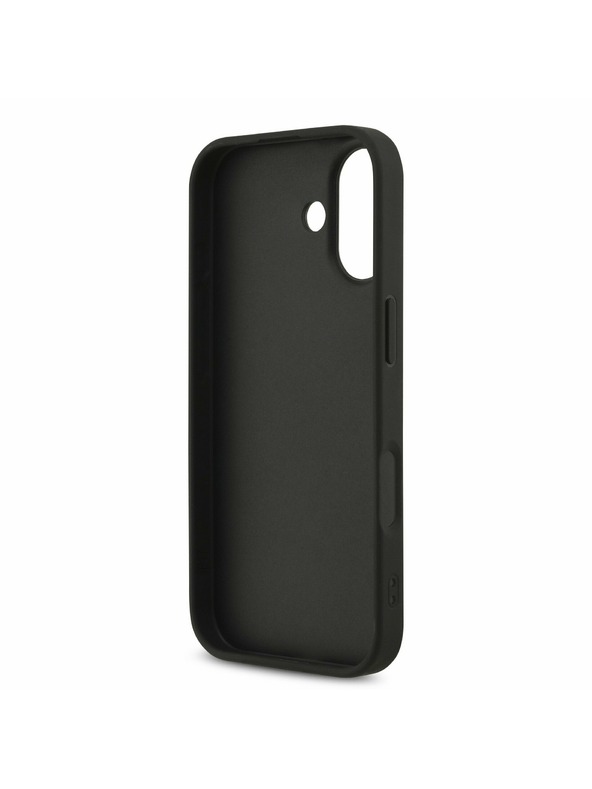 Guess Guess PU Fixed Glitter 4G Metal Logo Zadný Kryt pre iPhone 17 Black