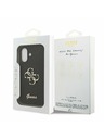 Guess Guess PU Fixed Glitter 4G Metal Logo Zadný Kryt pre iPhone 17 Black