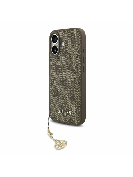 Guess Guess 4G Charm MagSafe Zadný Kryt pre iPhone 17 Tone on Tone Brown