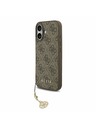 Guess Guess 4G Charm MagSafe Zadný Kryt pre iPhone 17 Tone on Tone Brown