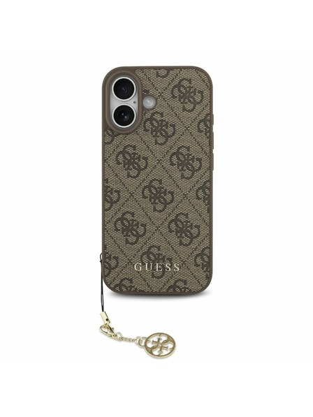Guess Guess 4G Charm MagSafe Zadný Kryt pre iPhone 17 Tone on Tone Brown