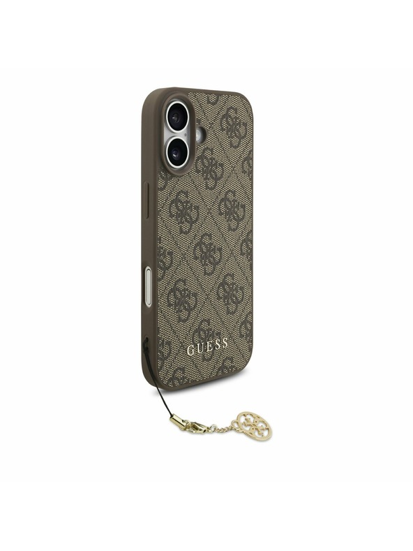 Guess Guess 4G Charm MagSafe Zadný Kryt pre iPhone 17 Tone on Tone Brown