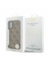 Guess Guess 4G Charm MagSafe Zadný Kryt pre iPhone 17 Tone on Tone Brown