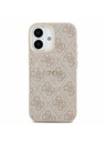 Guess Guess PU Leather 4G Gold Frame MagSafe Zadný Kryt pre iPhone 17 Pink