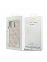 Guess Guess PU Leather 4G Gold Frame MagSafe Zadný Kryt pre iPhone 17 Pink