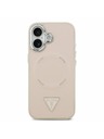Guess Guess PU Leather Triangle Logo MagSafe Zadný Kryt pre iPhone 17 Pink