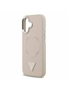 Guess Guess PU Leather Triangle Logo MagSafe Zadný Kryt pre iPhone 17 Pink