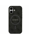 Guess Guess PU Leather 4G Colored Ring MagSafe Zadný Kryt pre iPhone 17 Black