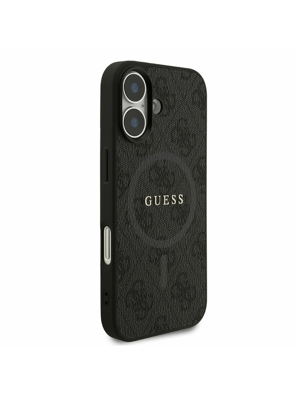 Guess Guess PU Leather 4G Colored Ring MagSafe Zadný Kryt pre iPhone 17 Black