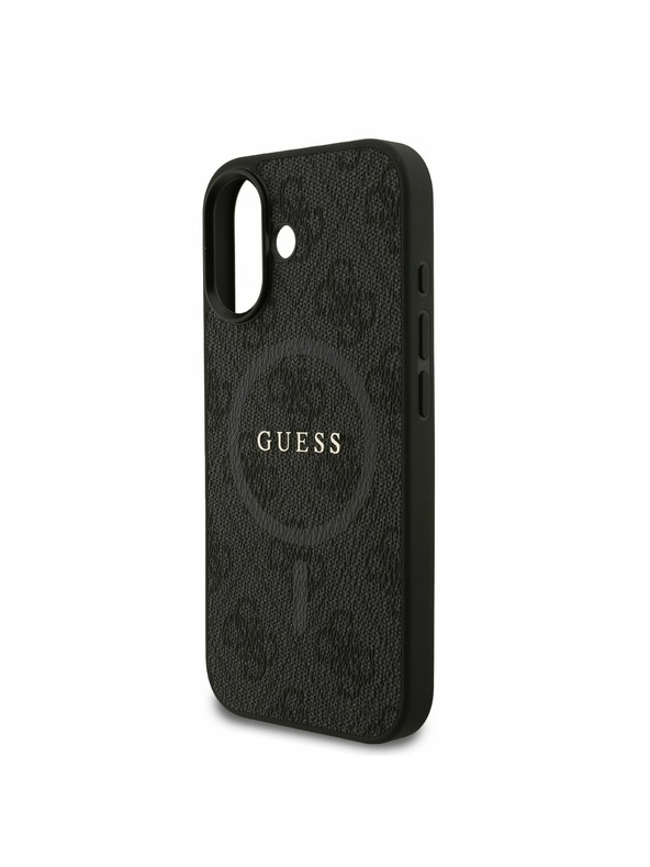 Guess Guess PU Leather 4G Colored Ring MagSafe Zadný Kryt pre iPhone 17 Black