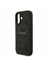 Guess Guess PU Leather 4G Colored Ring MagSafe Zadný Kryt pre iPhone 17 Black