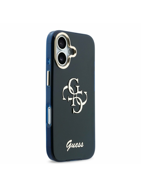 Guess Guess IML 4G Script Metal Logo Zadný Kryt pre iPhone 17 Blue
