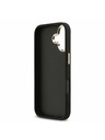 Guess Guess PU Fixed Glitter 4G Metal Frame Zadný Kryt pre iPhone 17 Black