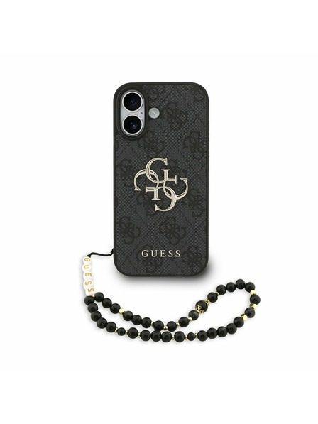 Guess Guess PU 4G Metal Logo Strap Zadný Kryt pre iPhone 17 Black