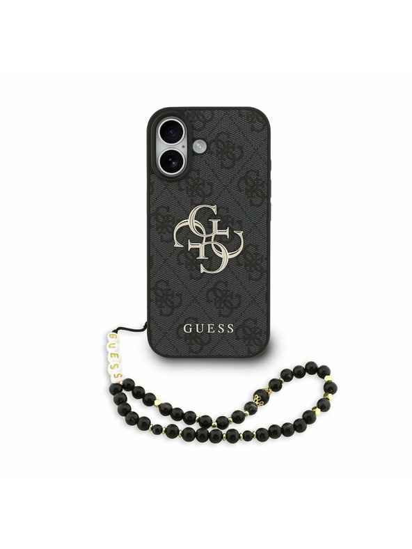 Guess Guess PU 4G Metal Logo Strap Zadný Kryt pre iPhone 17 Black