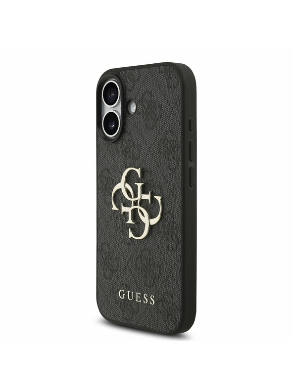 Guess Guess PU 4G Metal Logo Strap Zadný Kryt pre iPhone 17 Black