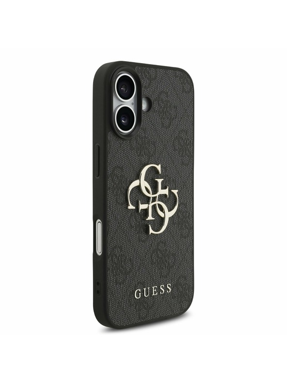 Guess Guess PU 4G Metal Logo Strap Zadný Kryt pre iPhone 17 Black