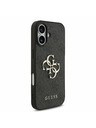 Guess Guess PU 4G Metal Logo Strap Zadný Kryt pre iPhone 17 Black