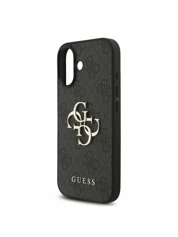 Guess Guess PU 4G Metal Logo Strap Zadný Kryt pre iPhone 17 Black