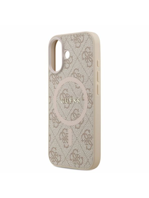 Guess Guess PU Leather 4G Colored Ring MagSafe Zadný Kryt pre iPhone 17 Pink