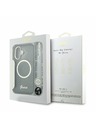 Guess Guess IML Glitter Script Strap MagSafe Zadný Kryt pre iPhone 17 Black