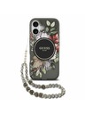 Guess Guess IML Flowers Strap MagSafe Zadný Kryt pre iPhone 17 Black