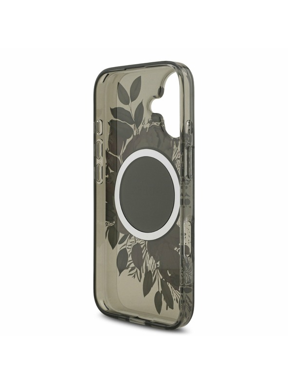 Guess Guess IML Flowers Strap MagSafe Zadný Kryt pre iPhone 17 Black