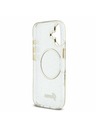 Guess Guess IML Glitter Script Strap MagSafe Zadný Kryt pre iPhone 17 Transparent