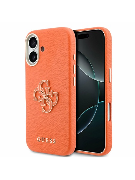 Guess Guess PU Resin Logo Zadný Kryt pre iPhone 17 Orange