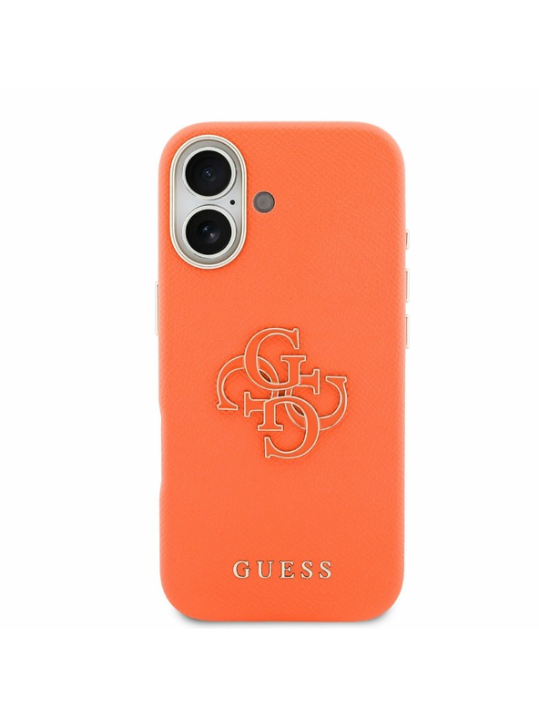 Guess Guess PU Resin Logo Zadný Kryt pre iPhone 17 Orange