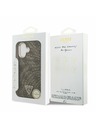 Guess Guess PU Leather 4G Strass Triangle Logo Gold Frame MagSafe Zadný Kryt pre iPhone 17 Brown