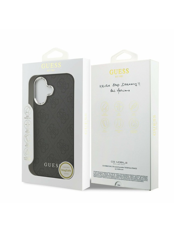 Guess Guess 4G MagSafe Zadný Kryt pre iPhone 17 Black