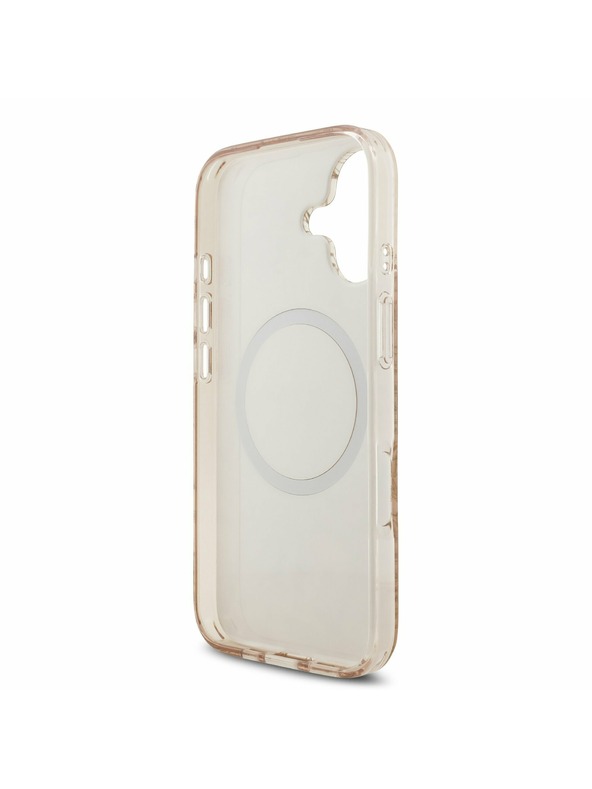 Guess Guess IML Flowers Allover Strap MagSafe Zadný Kryt pre iPhone 17 Pink
