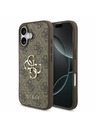 Guess Guess PU 4G Metal Logo Zadný Kryt pre iPhone 17 Brown