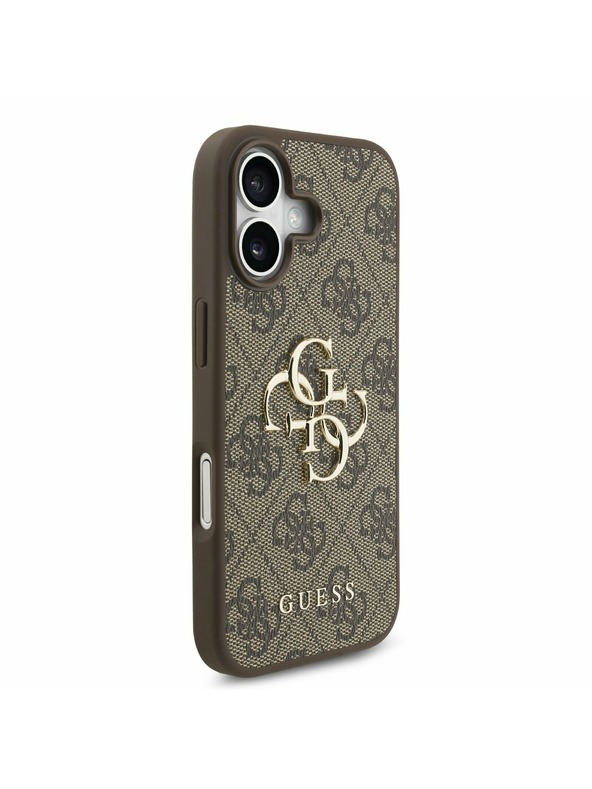 Guess Guess PU 4G Metal Logo Zadný Kryt pre iPhone 17 Brown