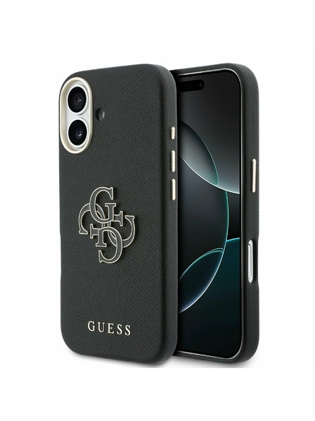 Guess Guess PU Resin Logo Zadný Kryt pre iPhone 17 Black