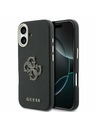 Guess Guess PU Resin Logo Zadný Kryt pre iPhone 17 Black