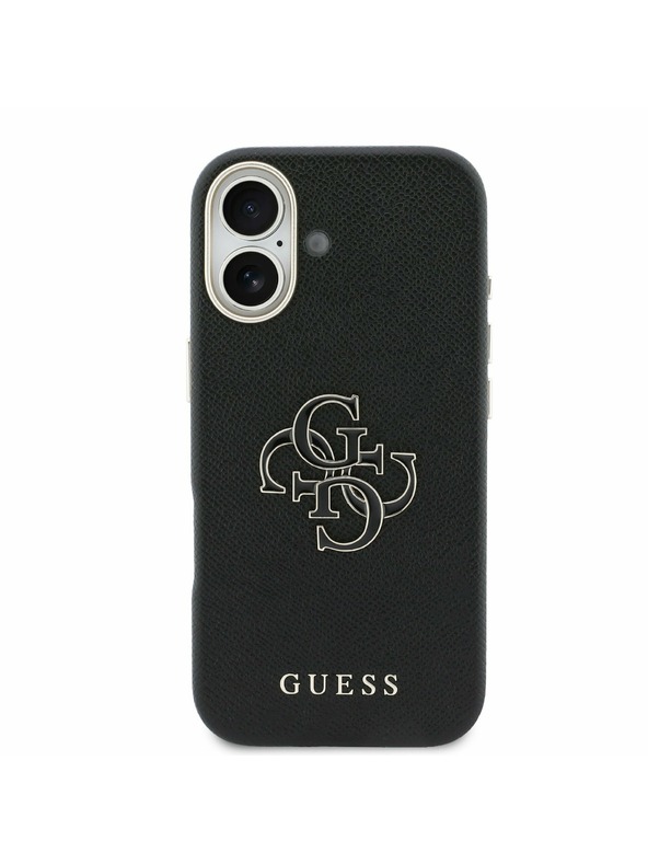 Guess Guess PU Resin Logo Zadný Kryt pre iPhone 17 Black