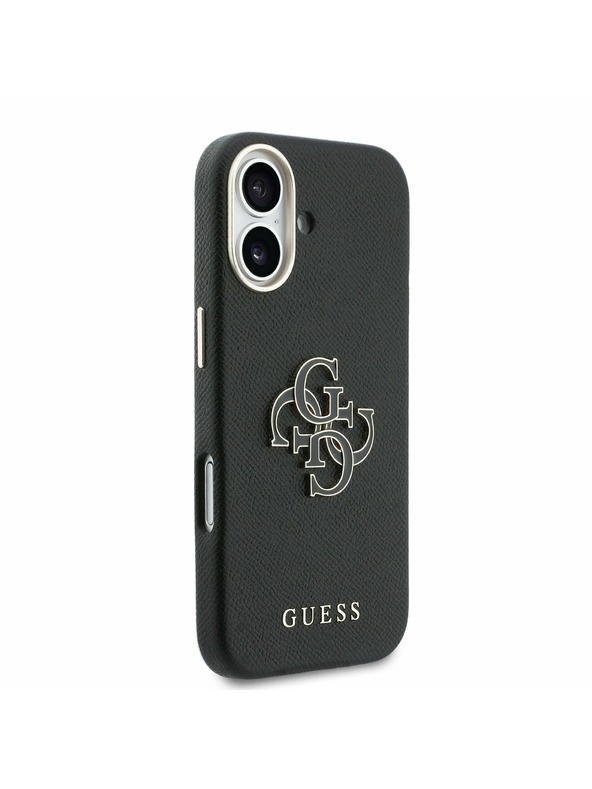 Guess Guess PU Resin Logo Zadný Kryt pre iPhone 17 Black
