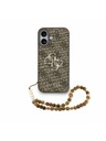 Guess Guess PU 4G Metal Logo Strap Zadný Kryt pre iPhone 17 Brown
