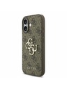 Guess Guess PU 4G Metal Logo Strap Zadný Kryt pre iPhone 17 Brown