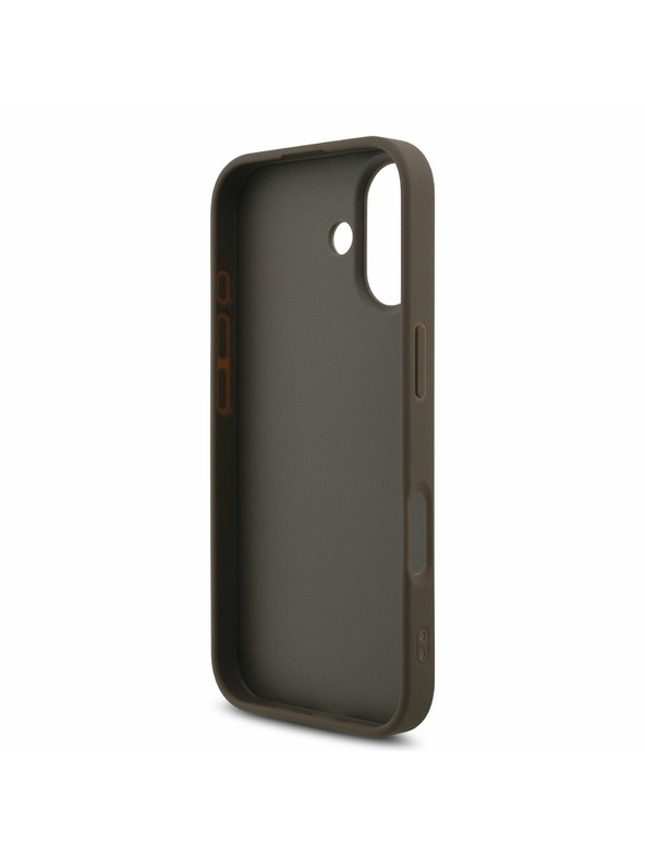 Guess Guess PU 4G Metal Logo Strap Zadný Kryt pre iPhone 17 Brown