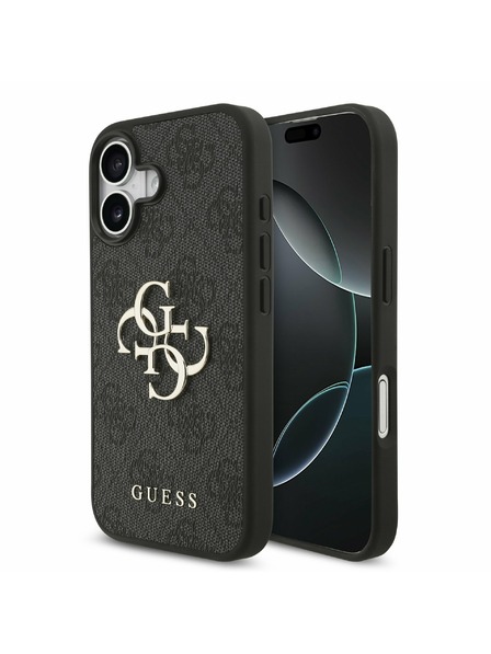 Guess Guess PU 4G Metal Logo Zadný Kryt pre iPhone 17 Grey