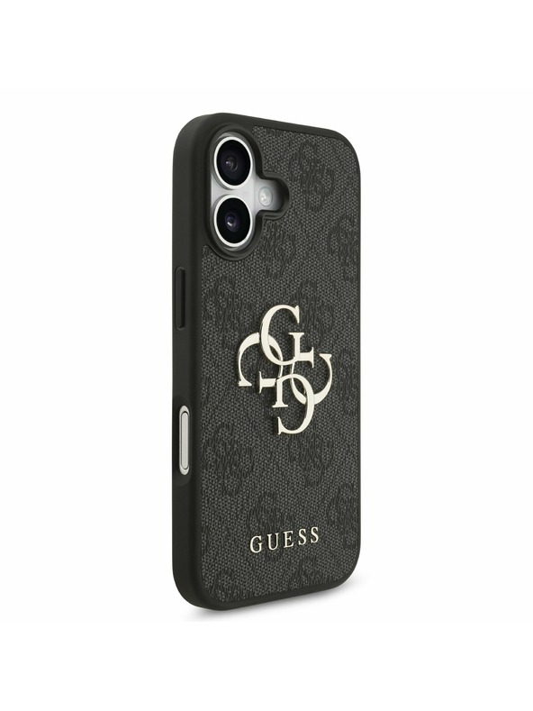 Guess Guess PU 4G Metal Logo Zadný Kryt pre iPhone 17 Grey