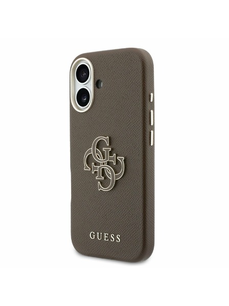 Guess Guess PU Resin Logo Zadný Kryt pre iPhone 17 Brown